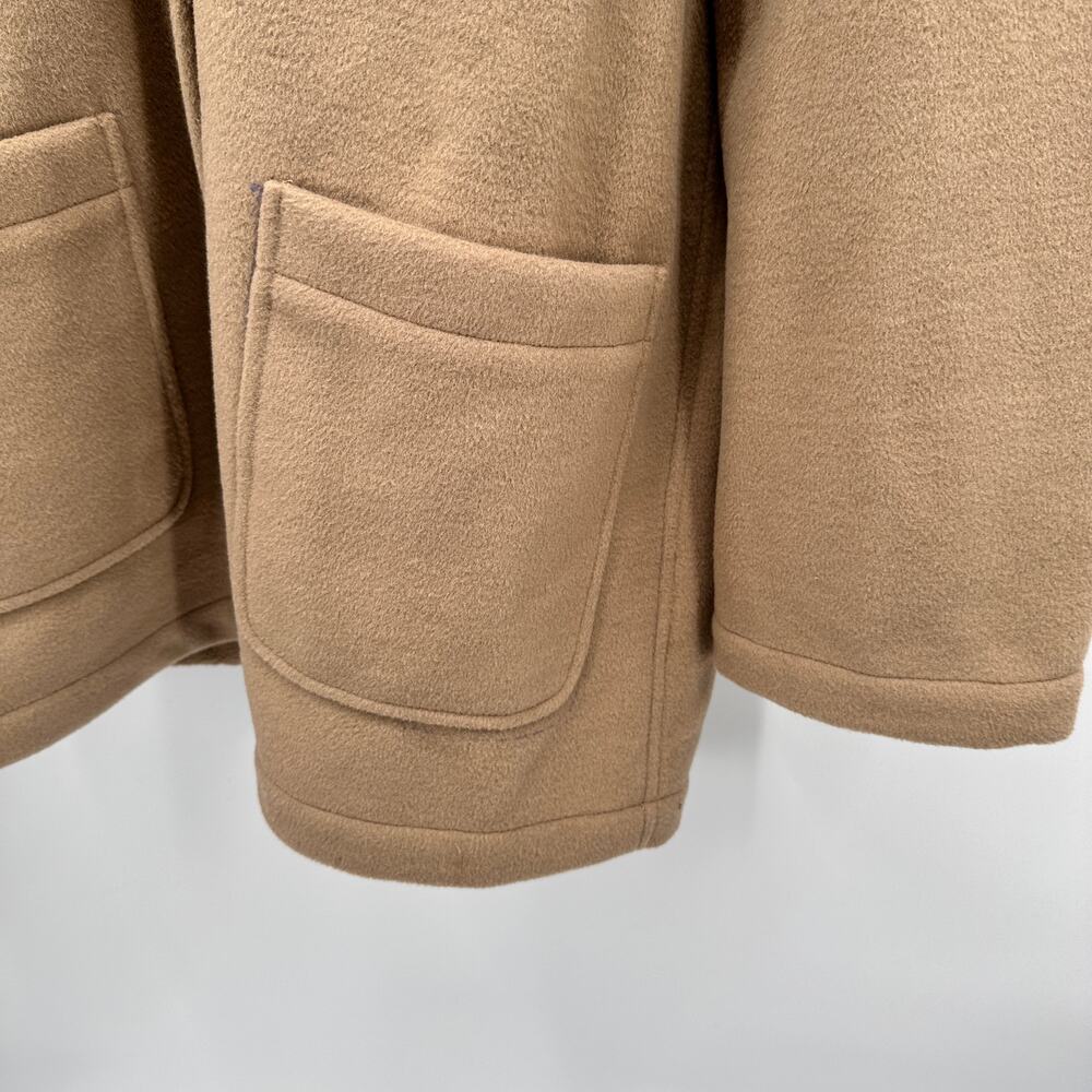 SPLENDID NWT Nikki Oatmeal Tan Hooded Pea Coat // M - Picture 15 of 15